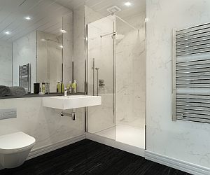 One Metre Panel (Subtle Grey Marble Gloss)