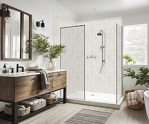 One Metre Panel (Light Grey Marble matt)