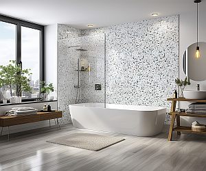One Metre Panel (Terrazo Blue Matt)