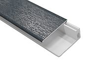 2 Part Plastic Top Edge Trim (anthracite grey 7016 woodgrain)