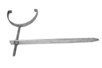 Galv Rise & Fall Bracket c/w Drive in Spike (170mm)