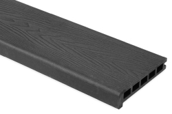 3600mm x 150mm x 25mm Suelo Stair Edge Decking Composite Board - Charcoal