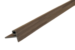 2900mm Castellated Slat Wall Edge Trim (F Trim) Brown